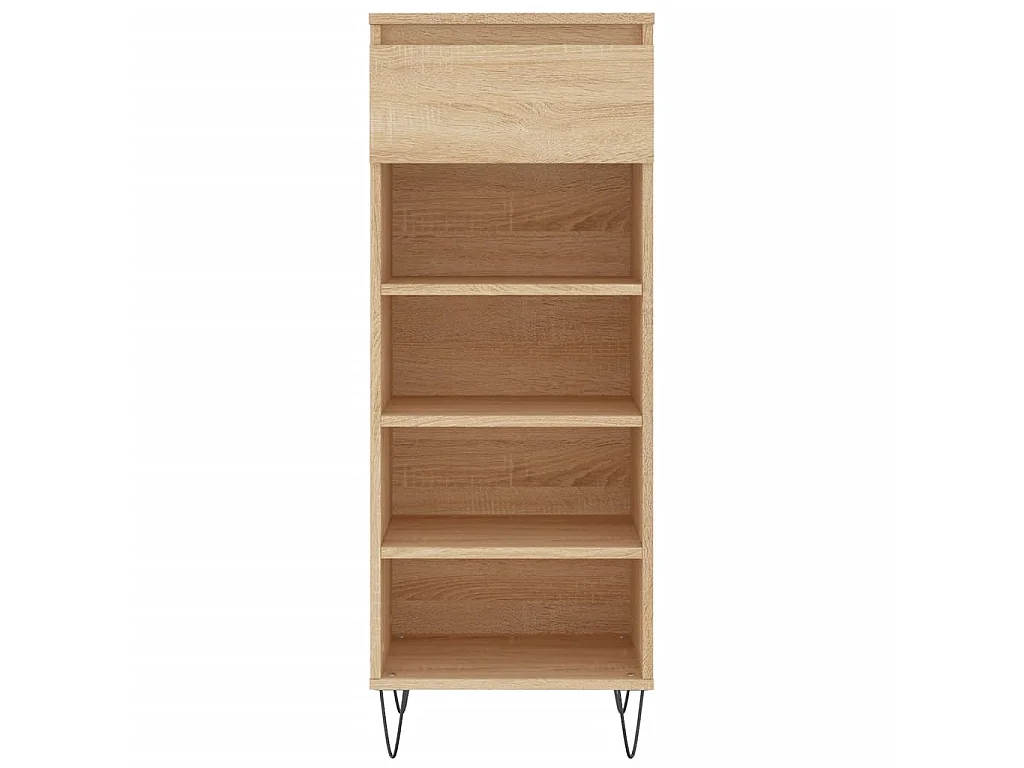 Schoenenkast Sonoma eiken 40x36x105cm Bewerkt hout