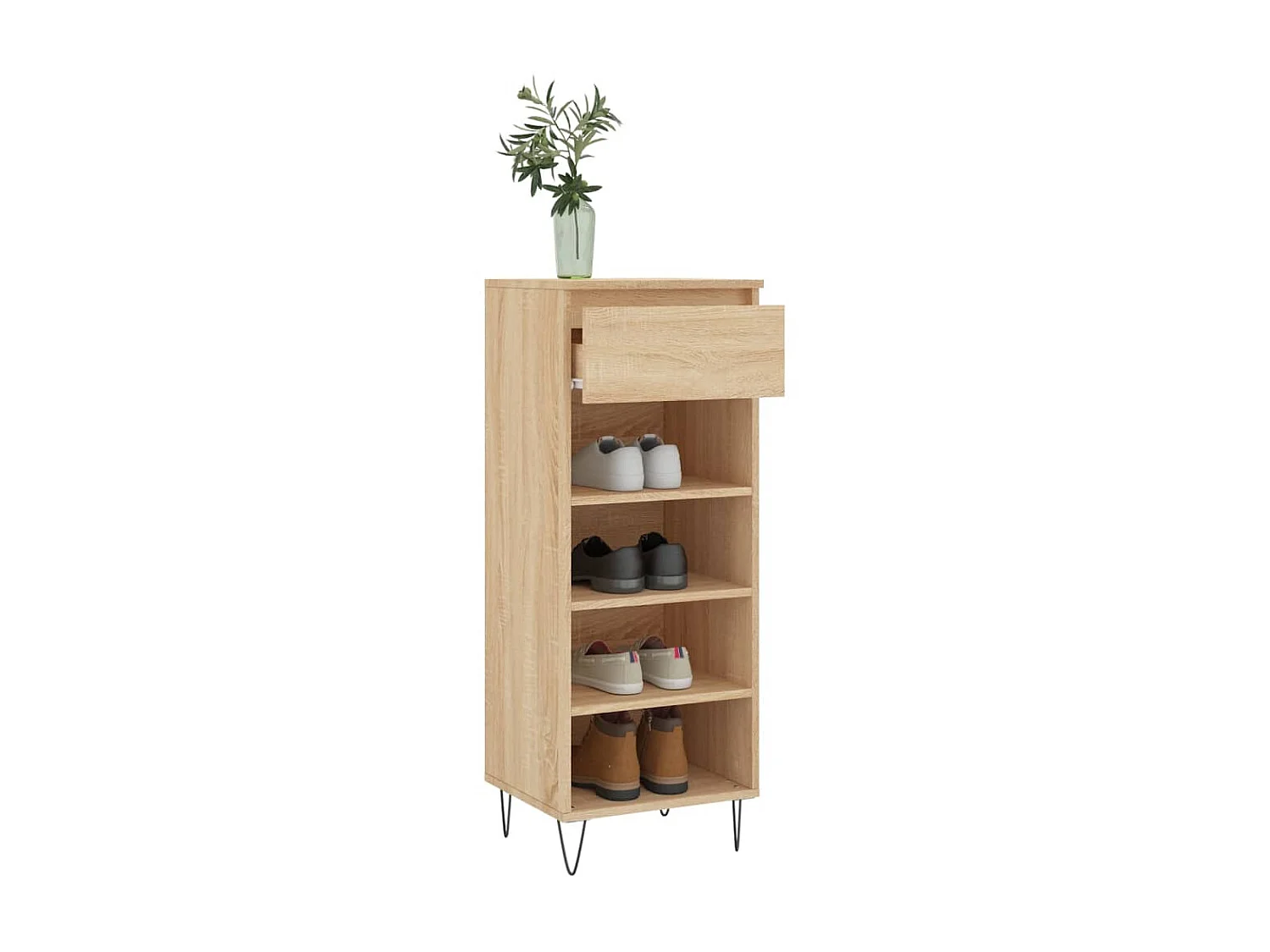 Schoenenkast Sonoma eiken 40x36x105cm Bewerkt hout