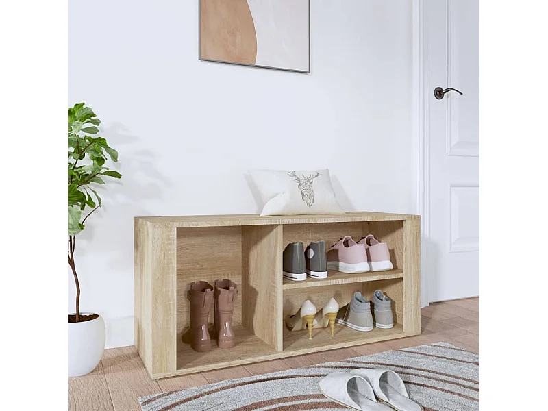 Schuhschrank Sonoma-Eiche 100x35x45cm Holzwerkstoff