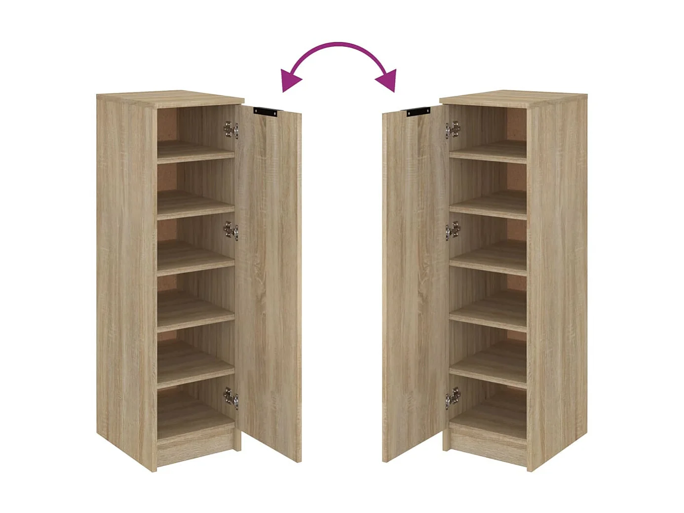 Sapateira carvalho Sonoma 30x35x100cm Madeira trabalhada