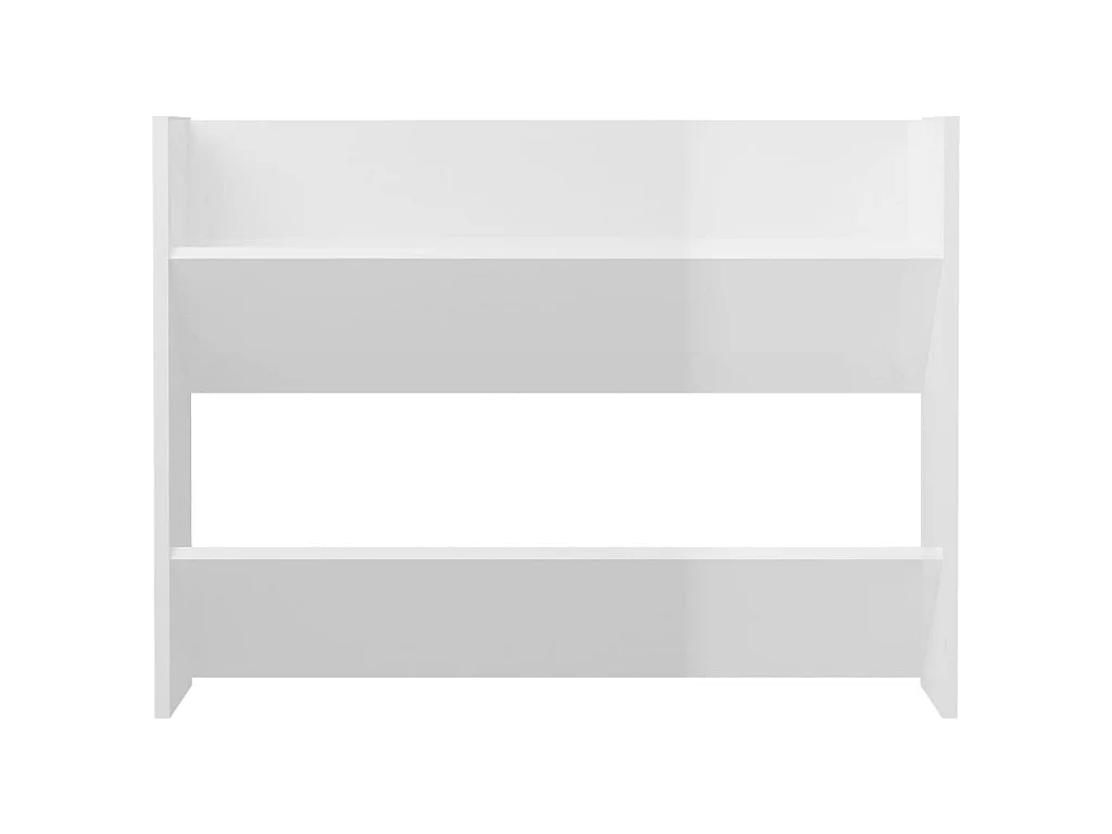 Armoires à chaussures murales 2 pcs Blanc brillant 80x18x60 cm