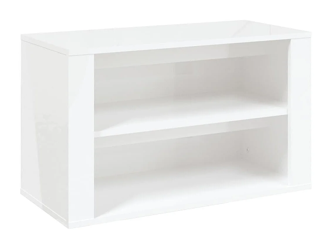 scarpiera Bianco lucido 75x35x45 cm MDF