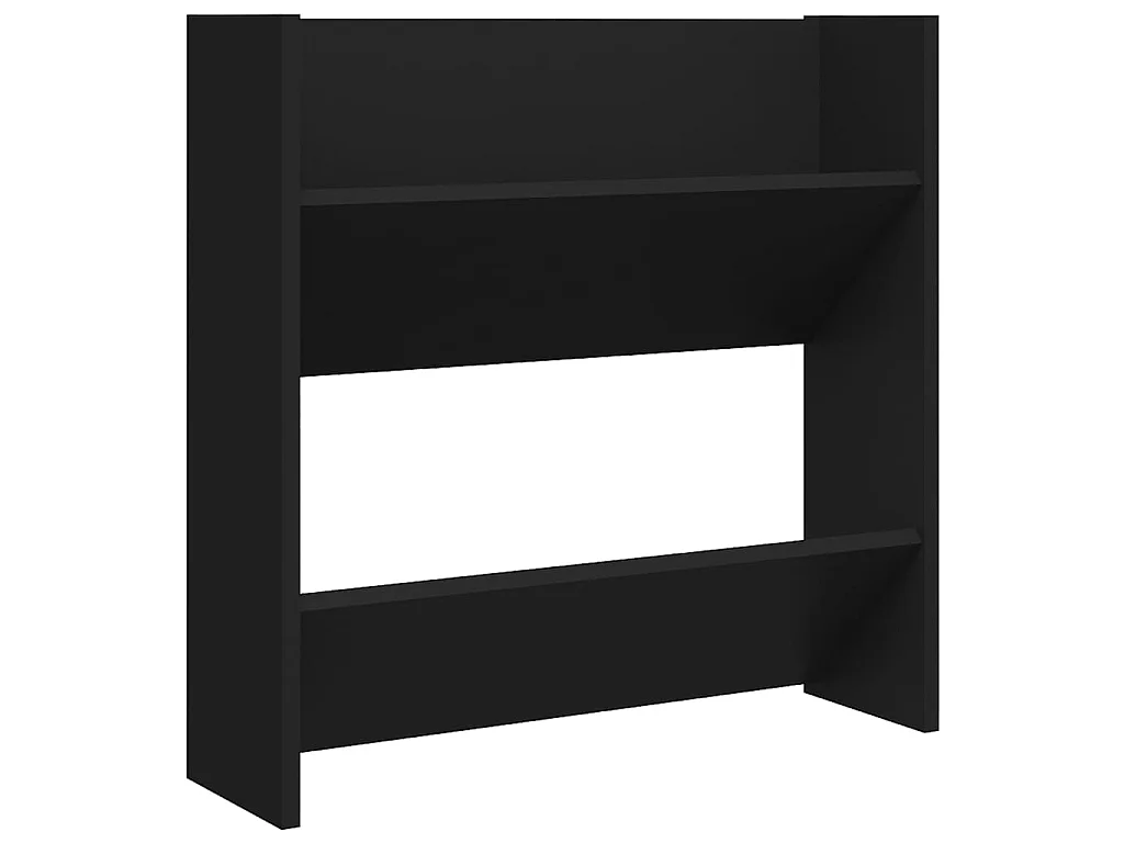 Wandmontierte Schuhschränke 4 Stück Schwarz 60x18x60 cm Spanplatte