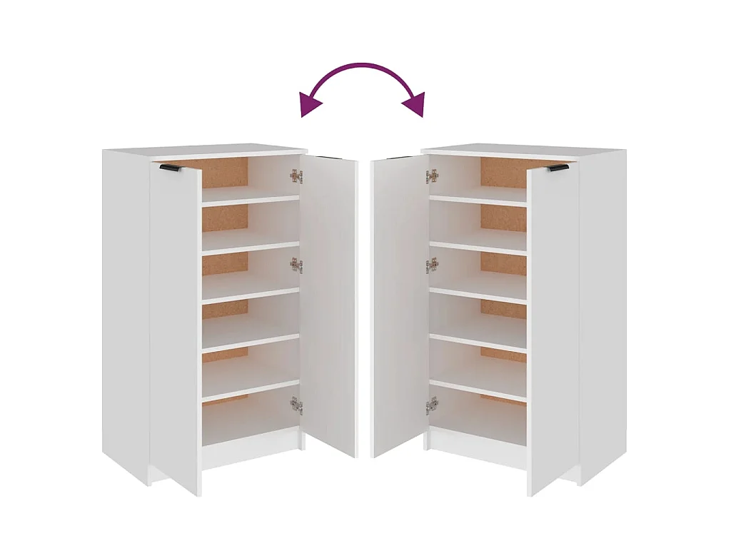 Scarpiera Bianca 59x35x100 cm MDF