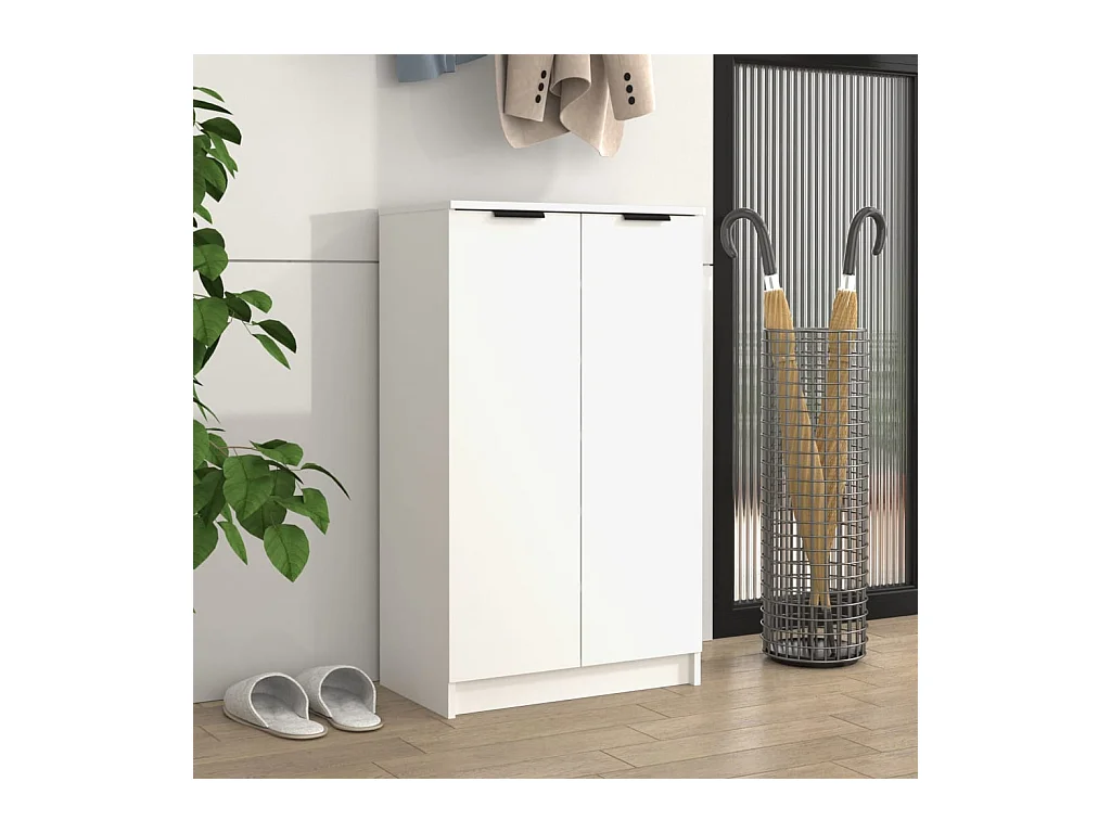Schuhschrank Weiß 59x35x100 cm Holzwerkstoff