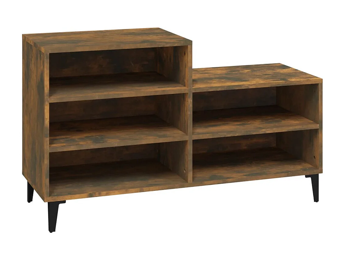 Armoire à chaussures Chêne fumé 102x36x60 cm Bois d'ingénierie