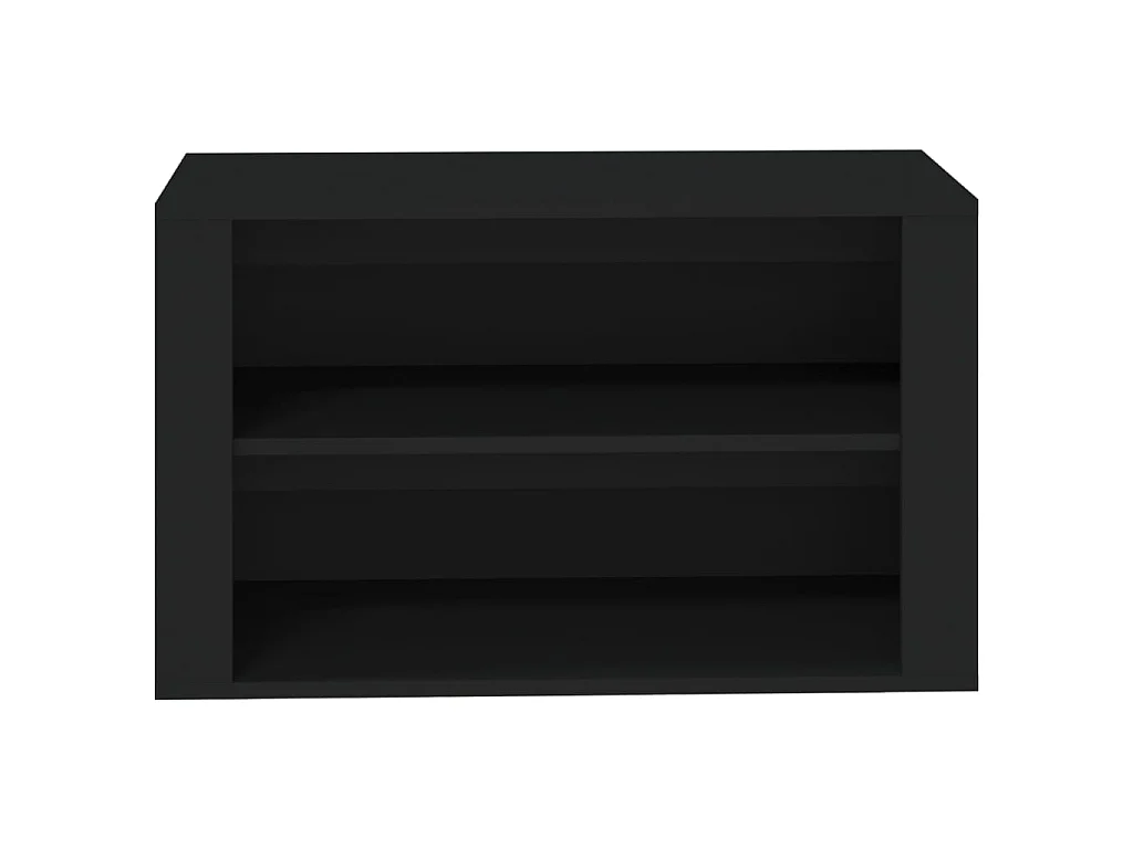 étagère à chaussures Noir 75x35x45 cm Bois d'ingénierie
