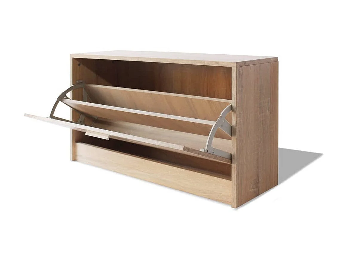 Banc à chaussures 80 x 24 x 45 cm Chêne