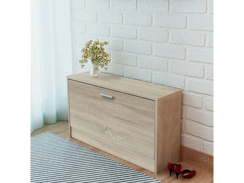 Banc à chaussures 80 x 24 x 45 cm Chêne