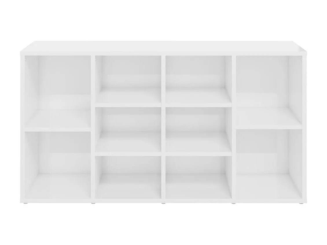 Banc à chaussures Blanc brillant 103x30x54,5 cm Aggloméré