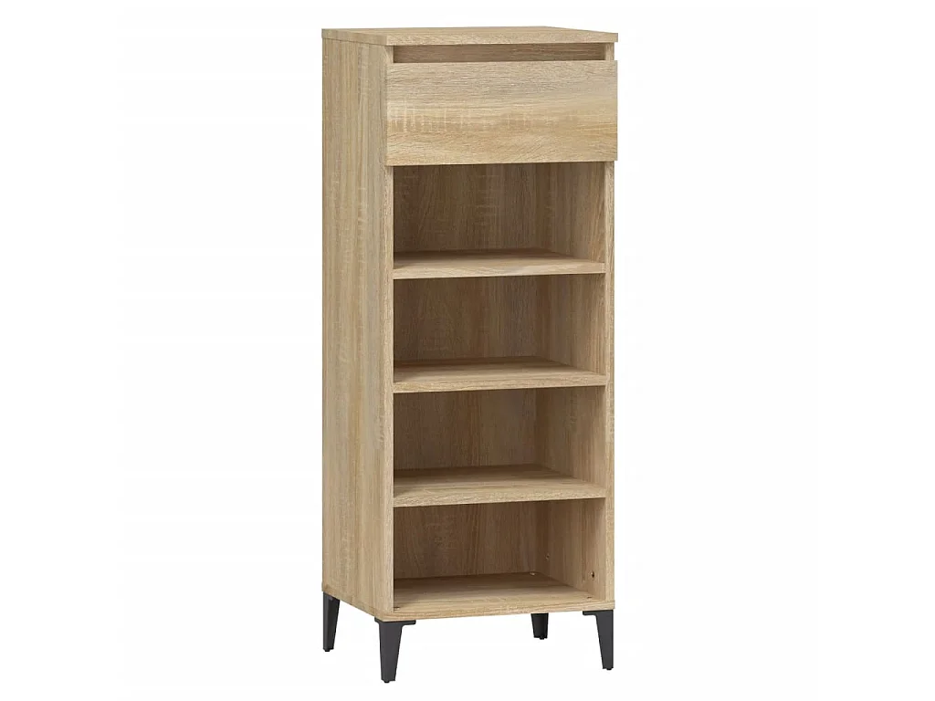 schoenenrek Sonoma eiken 40x36x105cm Bewerkt hout
