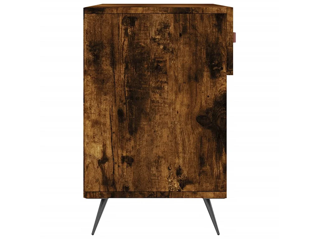 Banc à chaussures chêne fumé 102x35x55 cm bois d'ingénierie