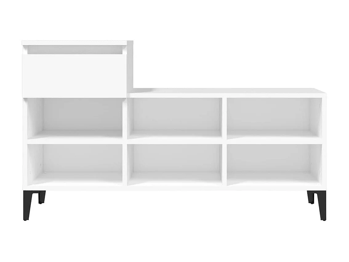 Armoire à chaussures Blanc 102x36x60 cm Bois d'ingénierie