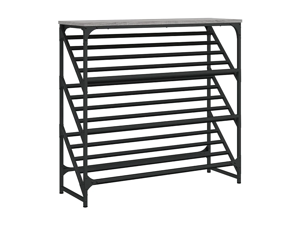 schoenenrek sonoma grijs 90x30x85 cm samengesteld hout