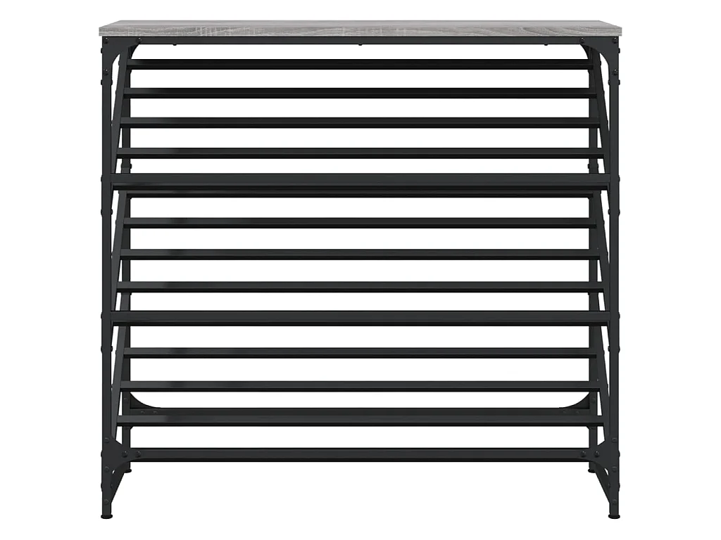 étagère à chaussures sonoma gris 90x30x85 cm bois d'ingénierie