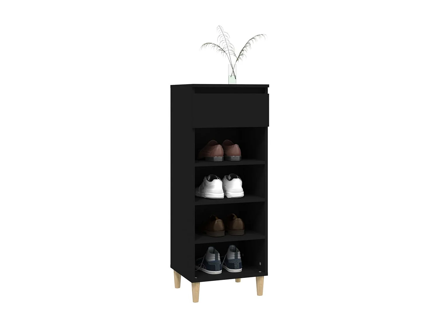Armoire à chaussures Noir 40x36x105 cm Bois d'ingénierie