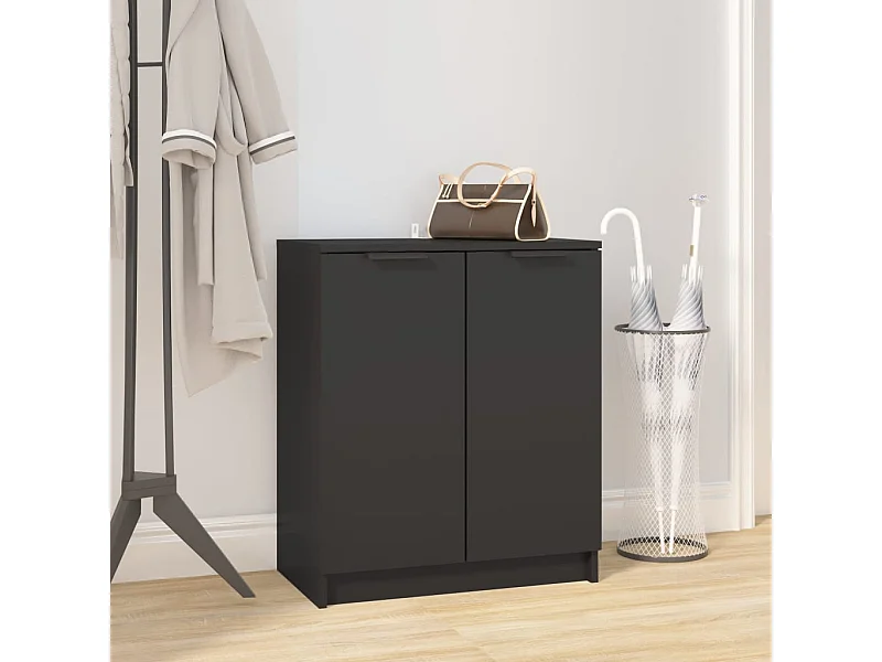 Schoenenkast Zwart 59x35x70 cm samengesteld hout