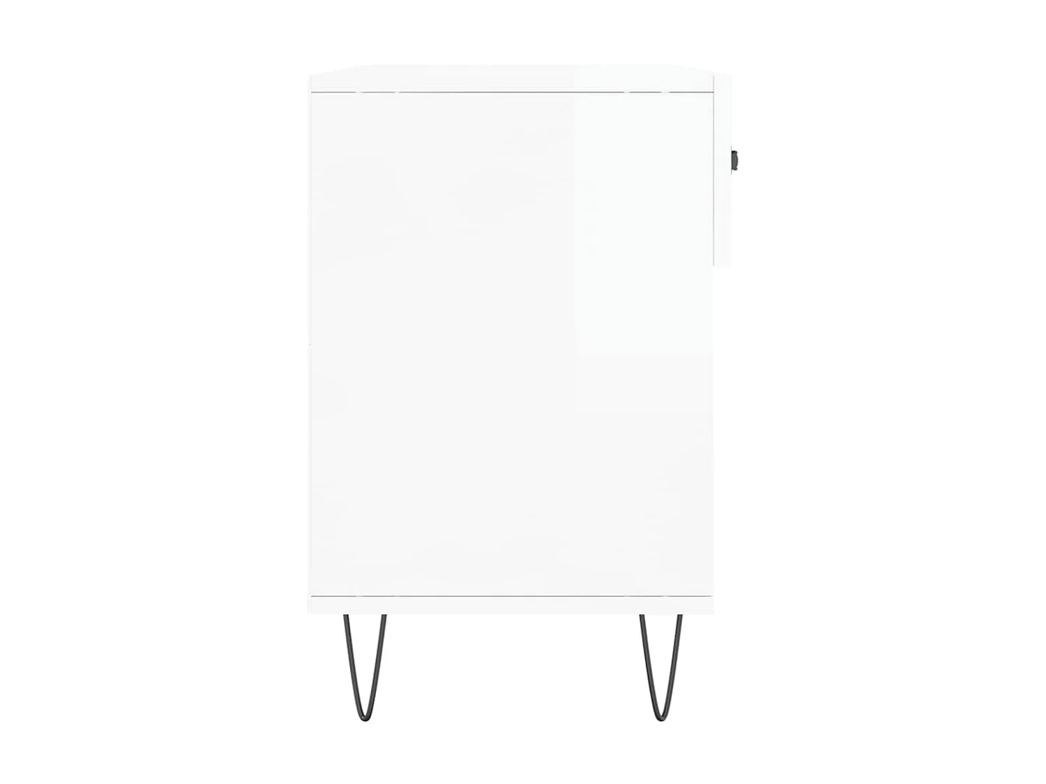 Banco zapatero blanco brillo 102x35x55 cm de madera contrachapada