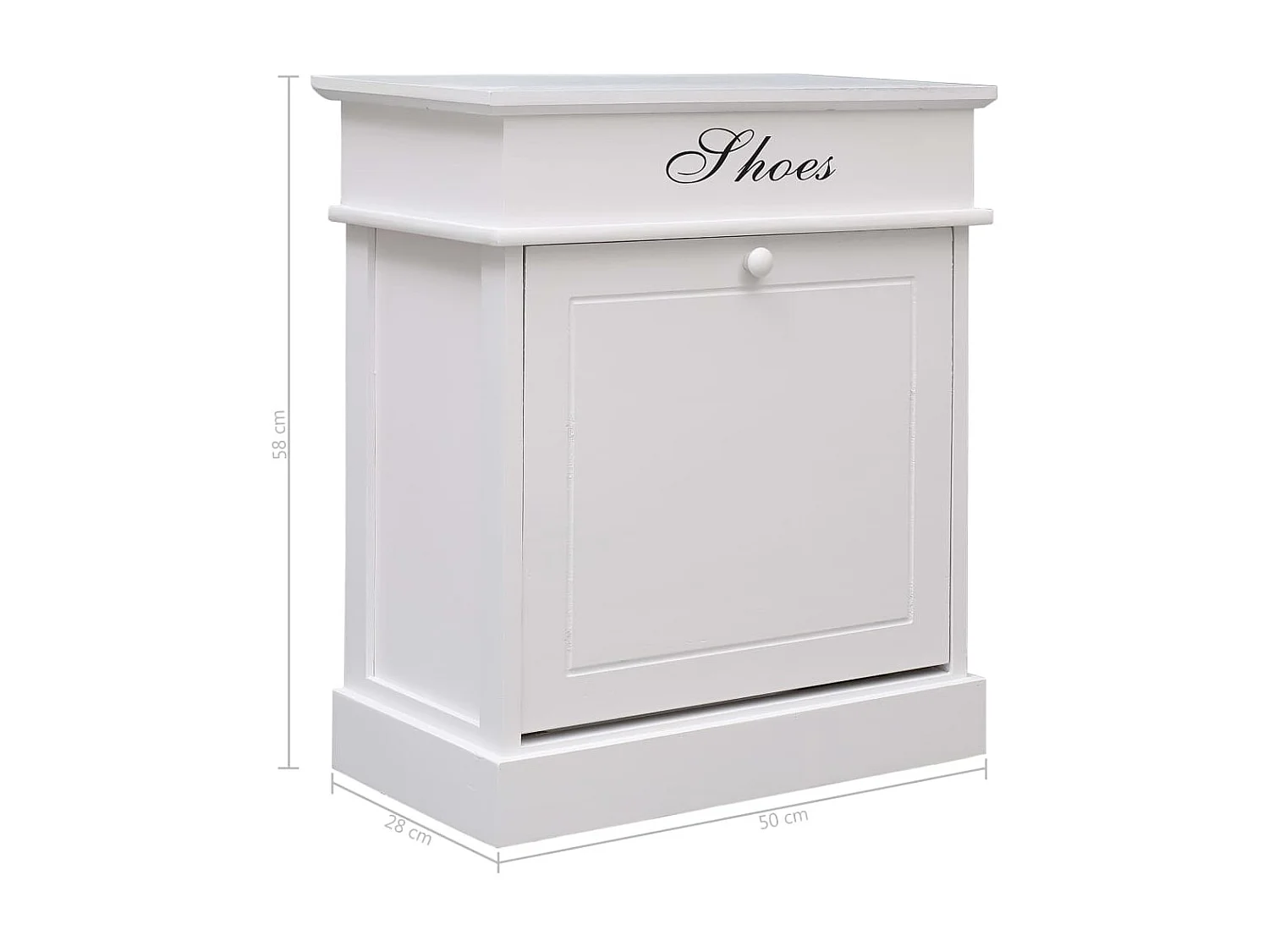 Zapatero Blanco 50 x 28 x 58 cm Madera de Paulownia