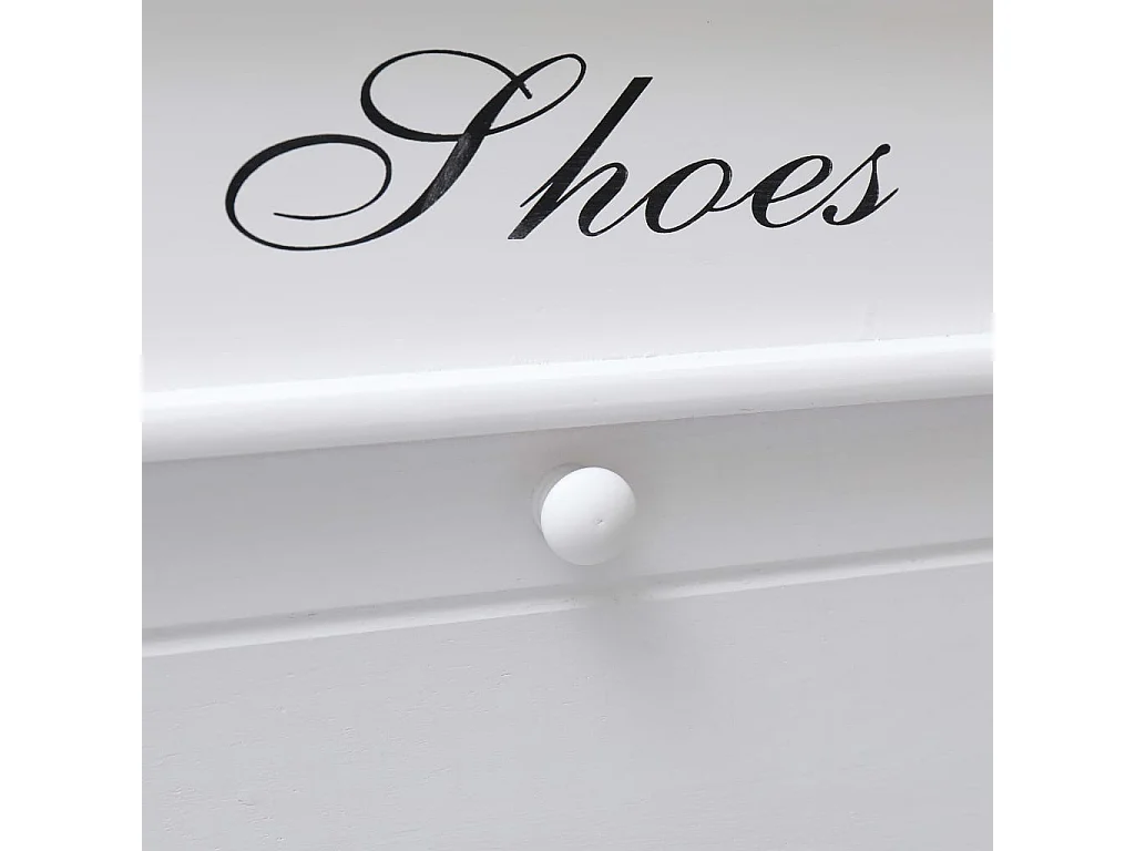 Armoire à chaussures Blanc 50 x 28 x 58 cm Bois de Paulownia