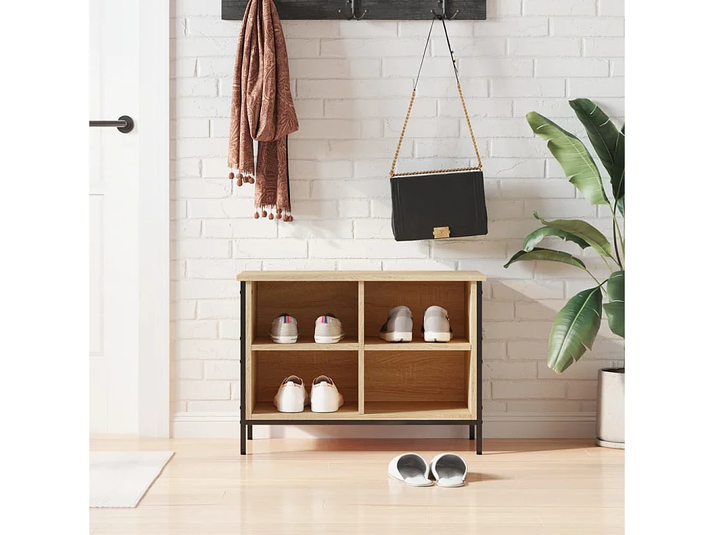 Schuhschrank aus Sonoma-Eiche, 69 x 35 x 50 cm, Holzwerkstoff