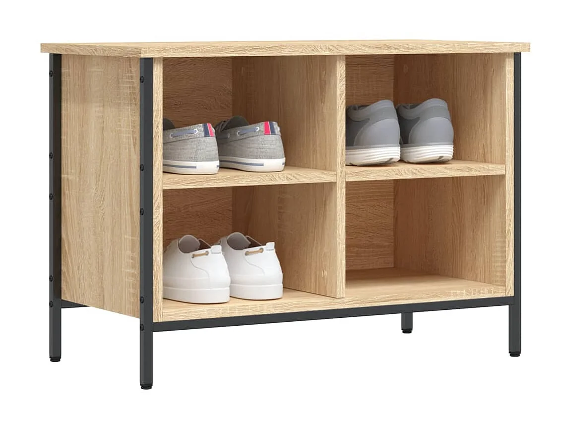 Schuhschrank aus Sonoma-Eiche, 69 x 35 x 50 cm, Holzwerkstoff
