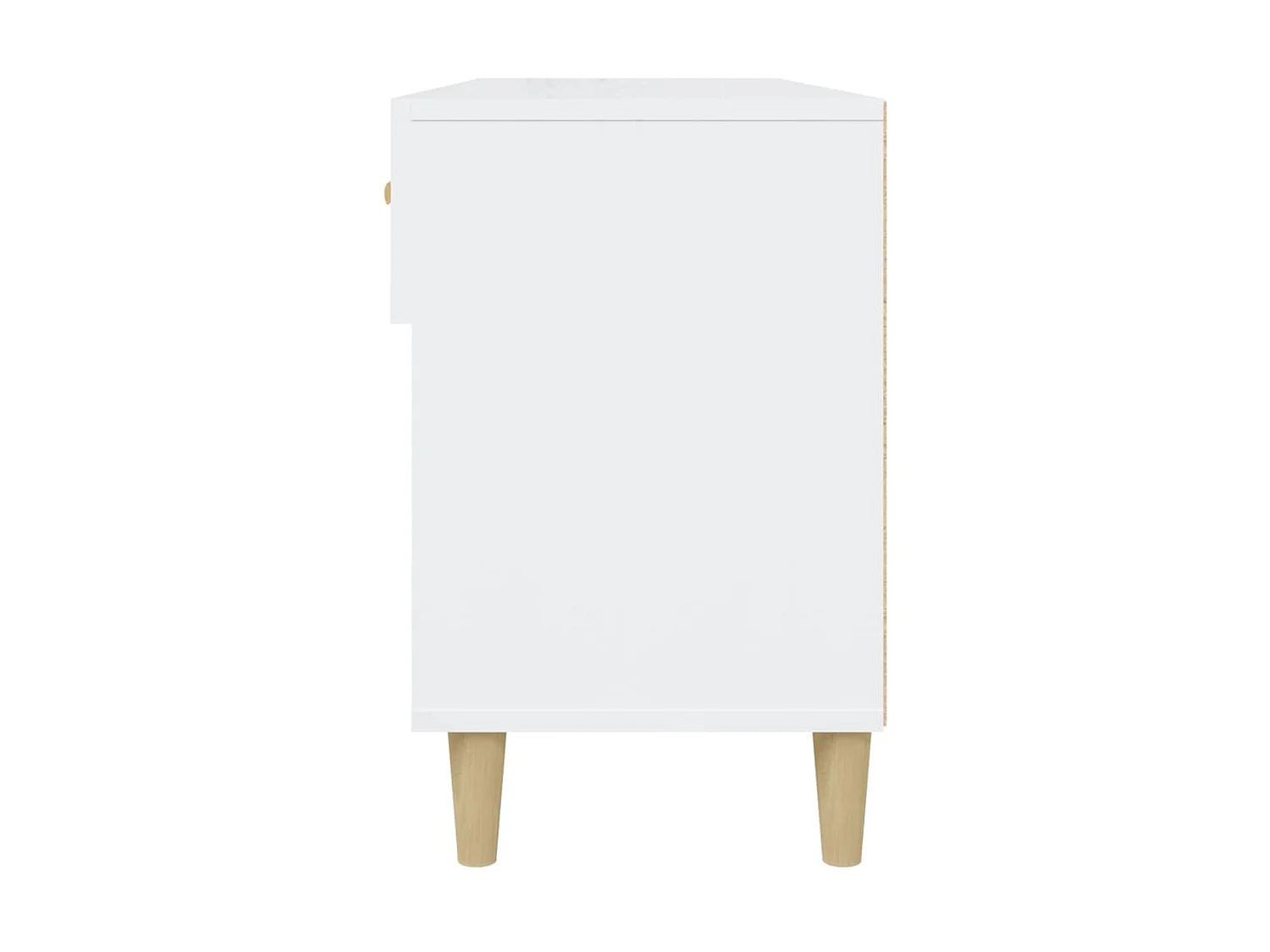 Armoire à chaussure Blanc brillant 102x35x55 cm Bois ingénierie