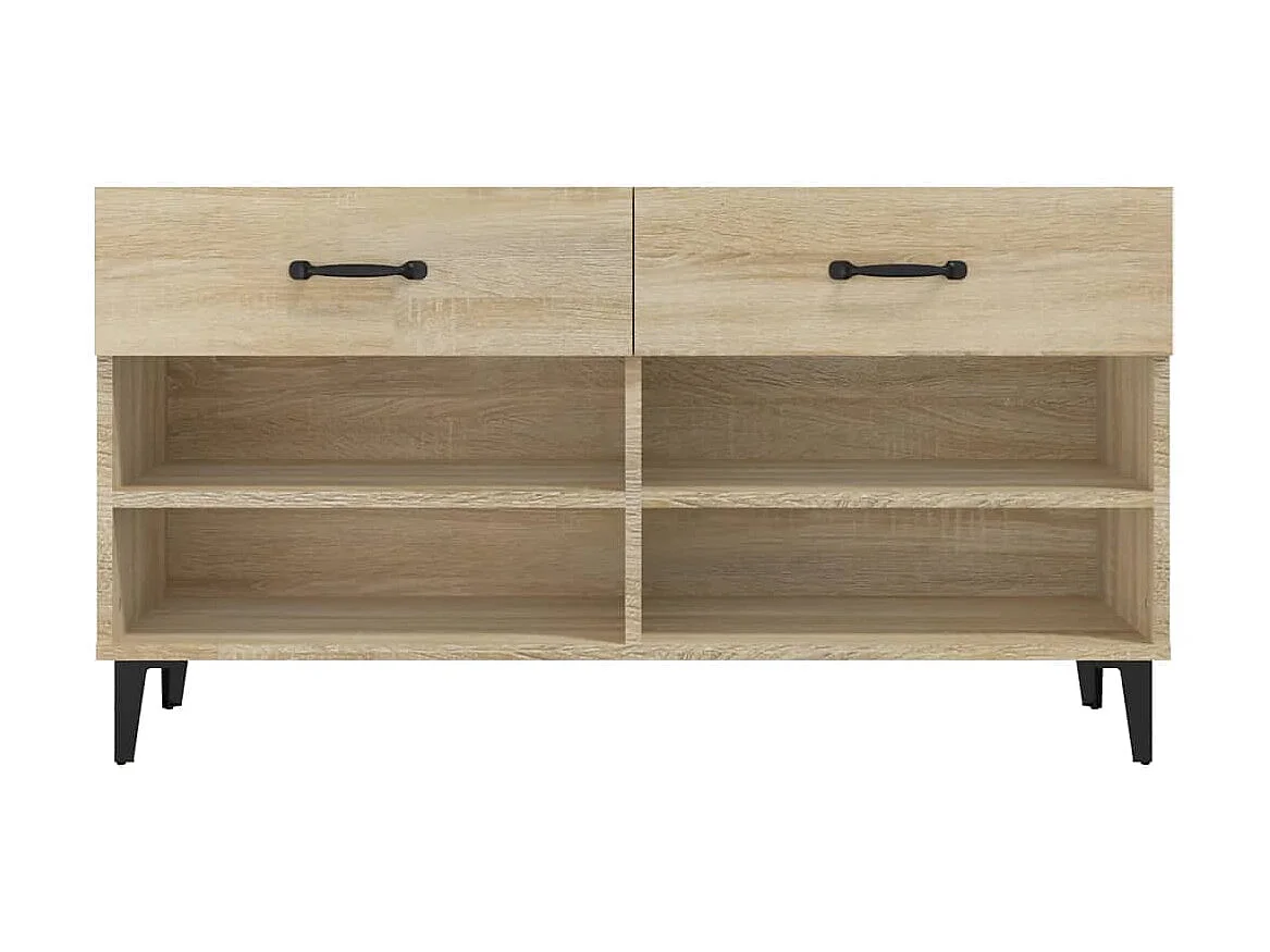 Armoire à chaussures Chêne sonoma 102x35x55cm Bois d'ingénierie