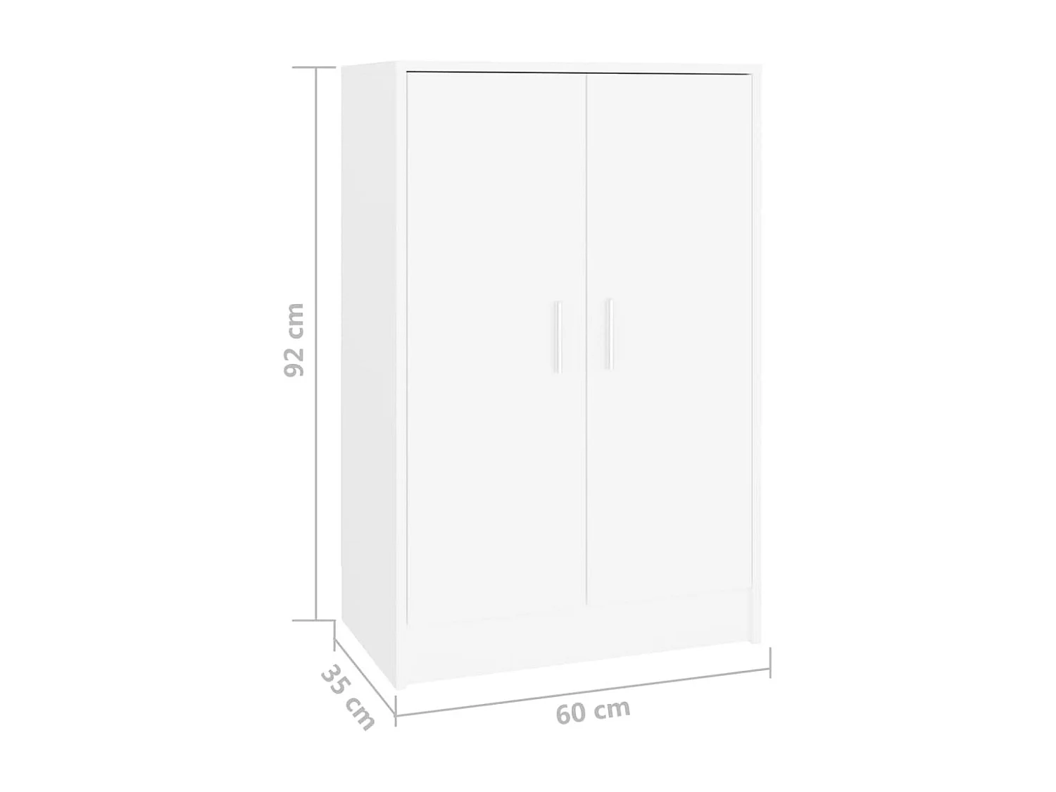 Sapateira Branco 60x35x92 cm Aglomerado