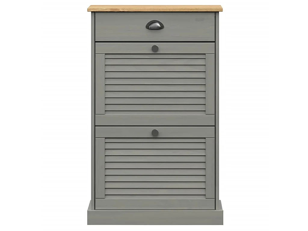 Zapatero VIGO 60x35x96 cm madera maciza de pino gris