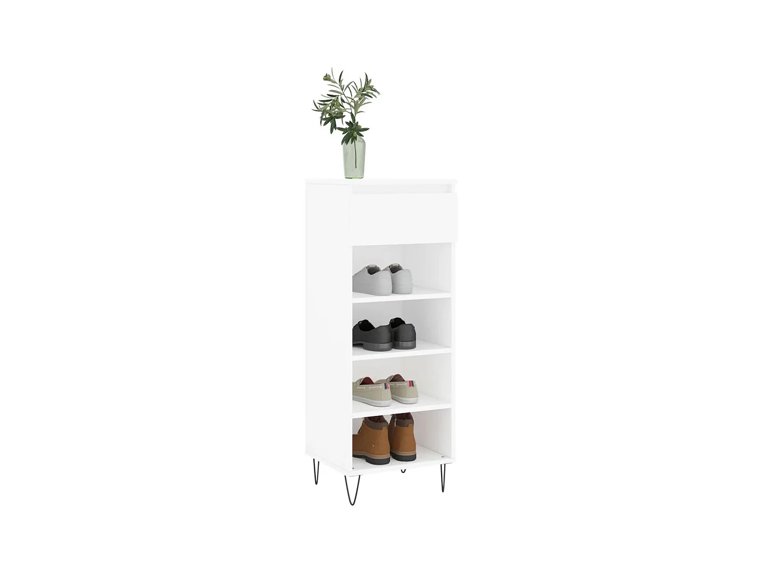 Armoire à chaussures Blanc 40x36x105 cm Bois d'ingénierie