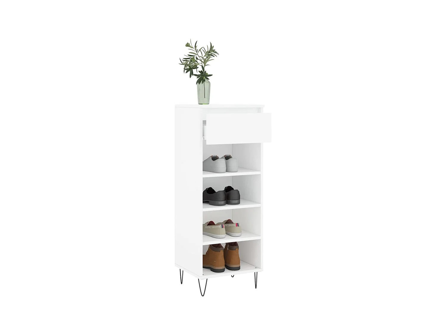 Armoire à chaussures Blanc 40x36x105 cm Bois d'ingénierie