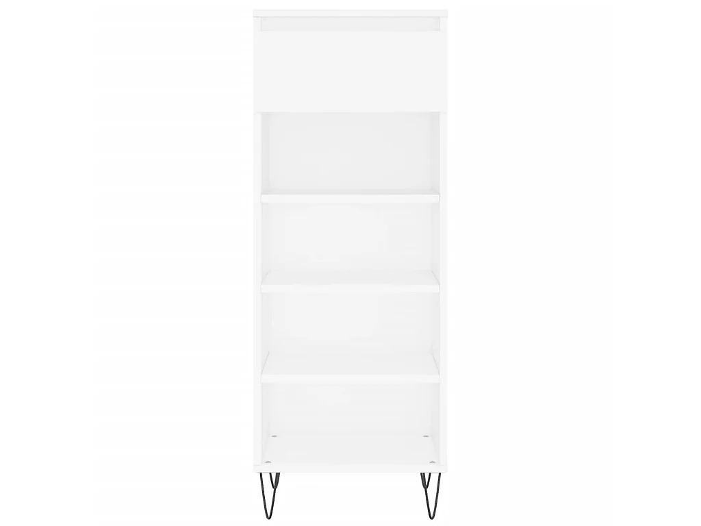 Schoenenkast Wit 40x36x105 cm Bewerkt hout