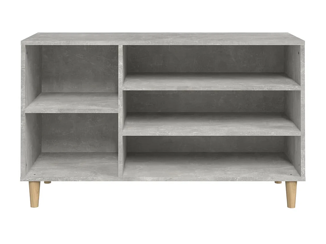 Armoire à chaussures Gris béton 102x36x60 cm Bois d'ingénierie