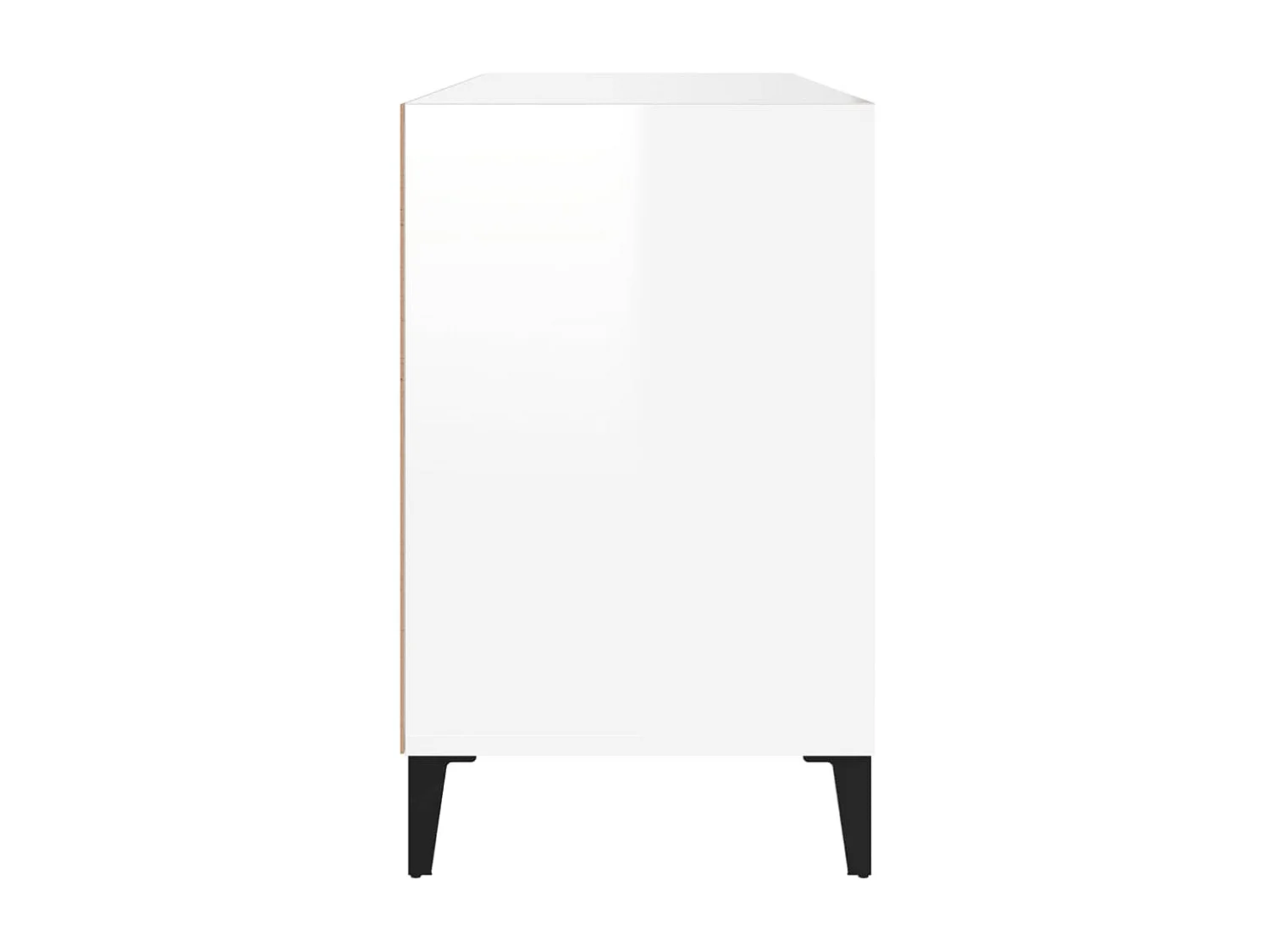 Armoire à chaussure Blanc brillant 102x36x60 cm Bois ingénierie