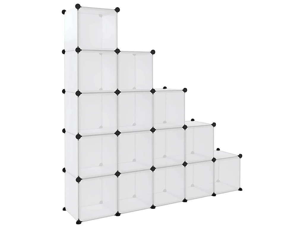 Cubos de armazenamento 15 unidades PP Transparente