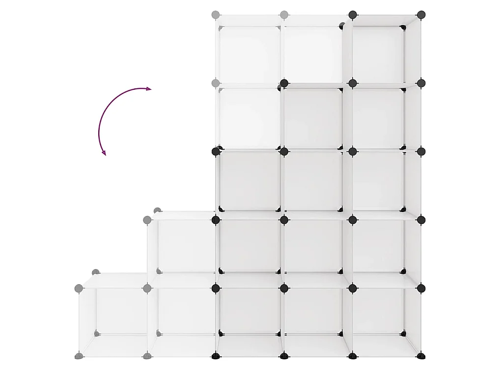 Aufbewahrungswürfel 15 Stück Transparentes PP