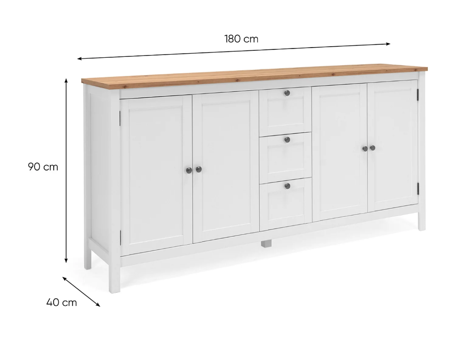 Credenza scandinava con contenitore 180 cm SKADAR