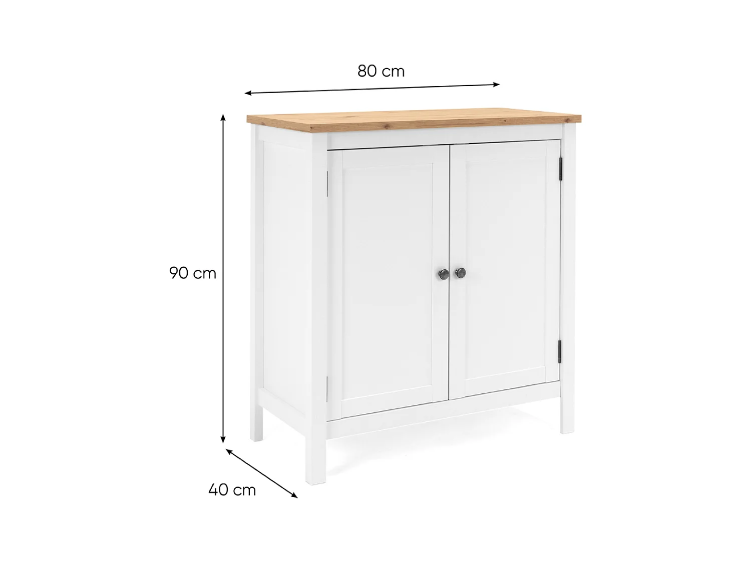 Buffet scandinave avec placards 80 cm SKADAR