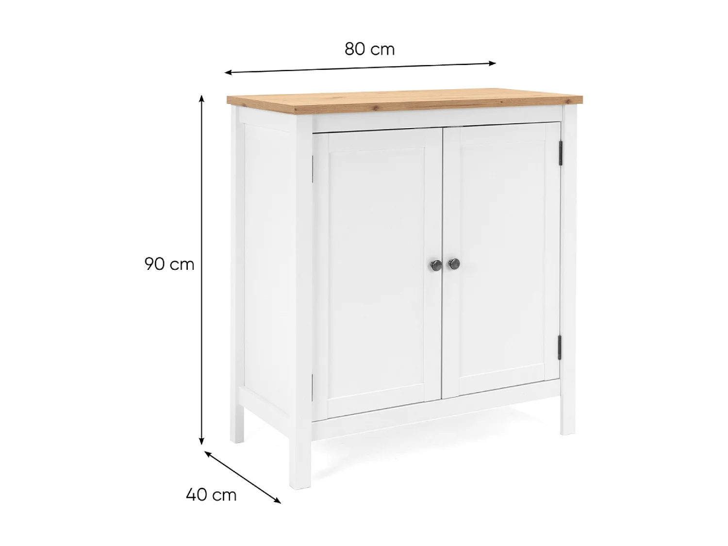 Buffet scandinave avec placards 80 cm SKADAR
