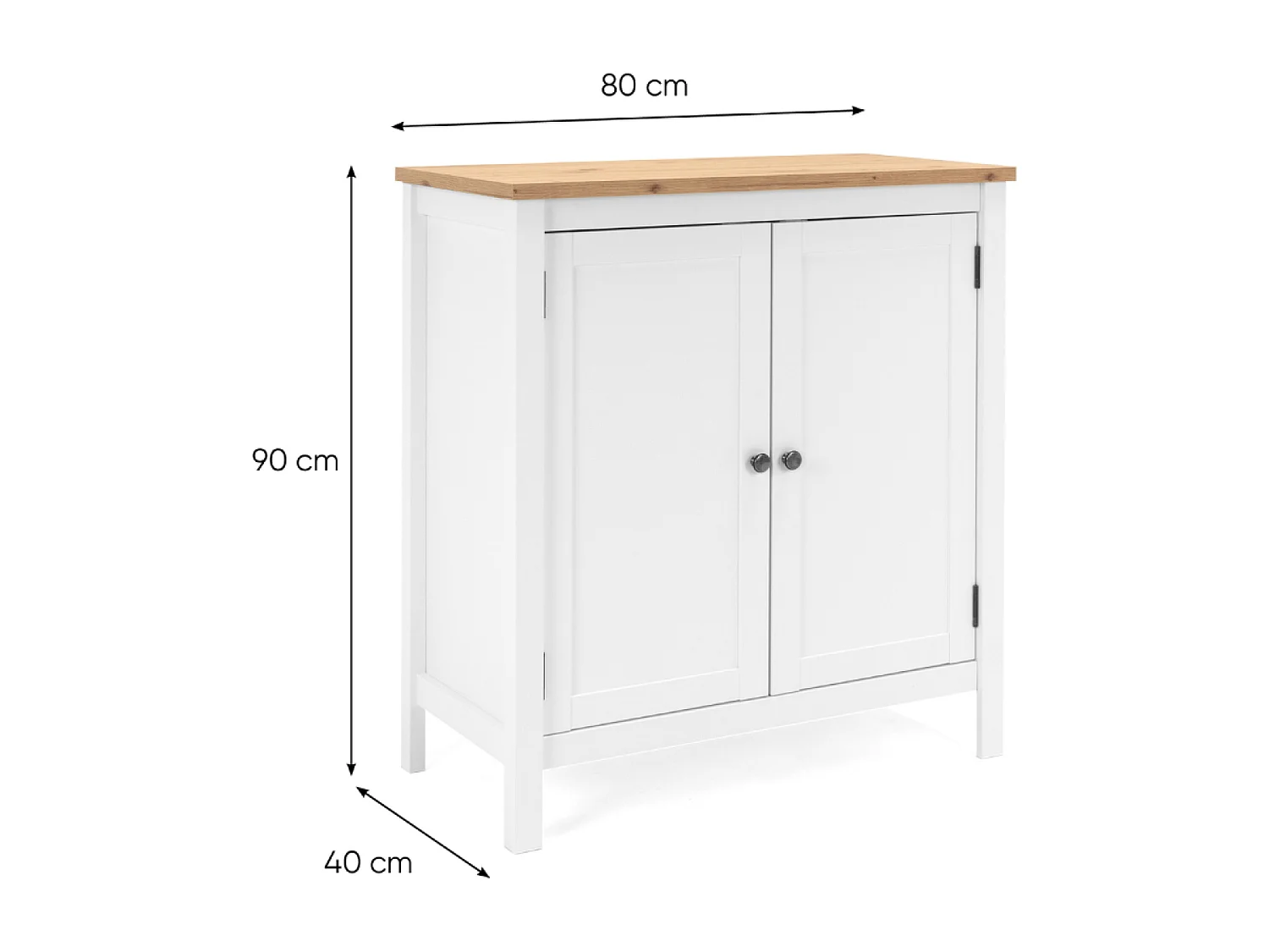 Buffet scandinave avec placards 80 cm SKADAR