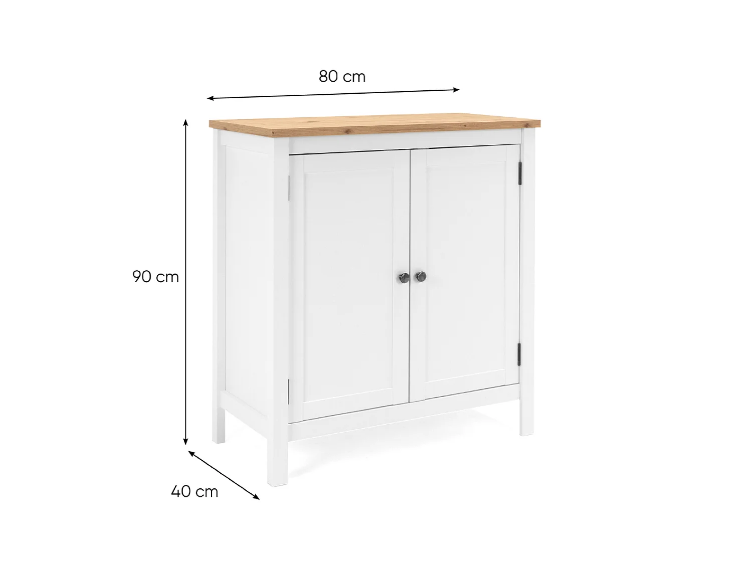 Credenza scandinavo con armadi a 80 cm SKADAR