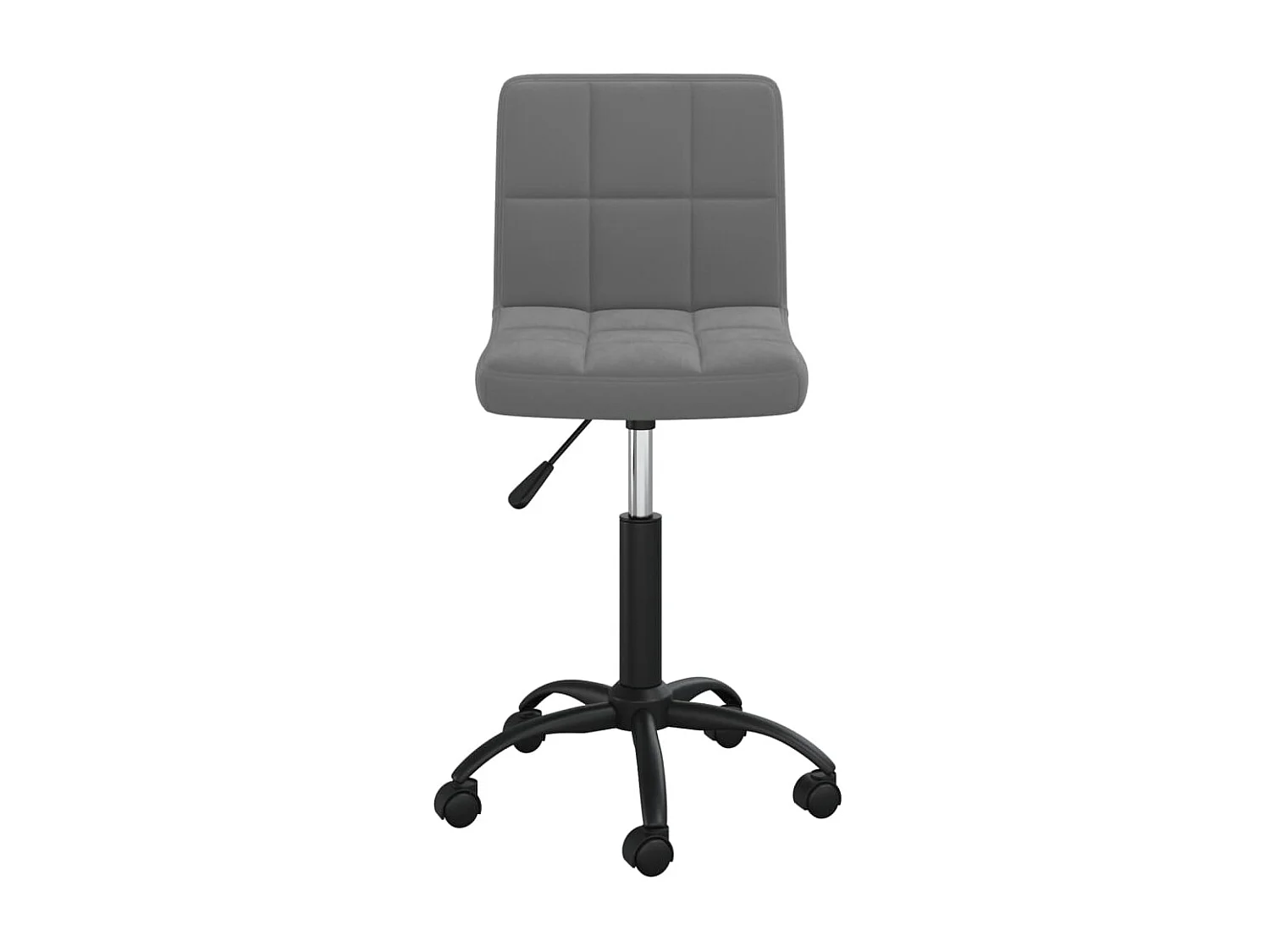 Chaise pivotante de salle à manger Gris foncé Velours