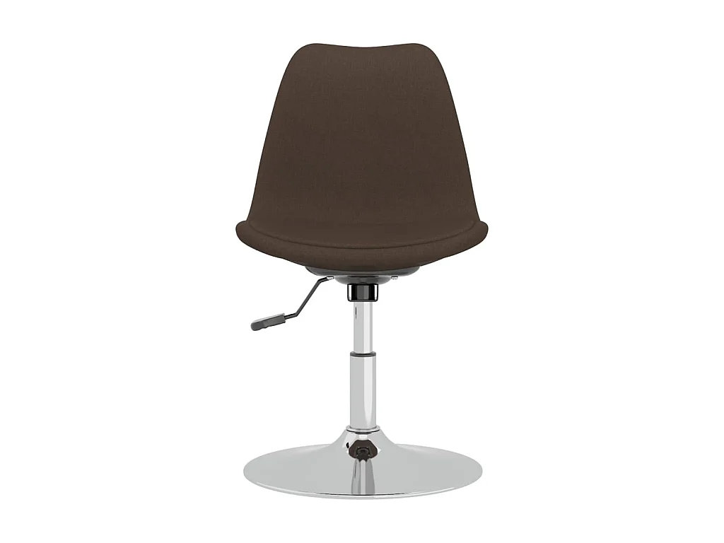 Chaises pivotantes à manger lot de 4 marron foncé tissu