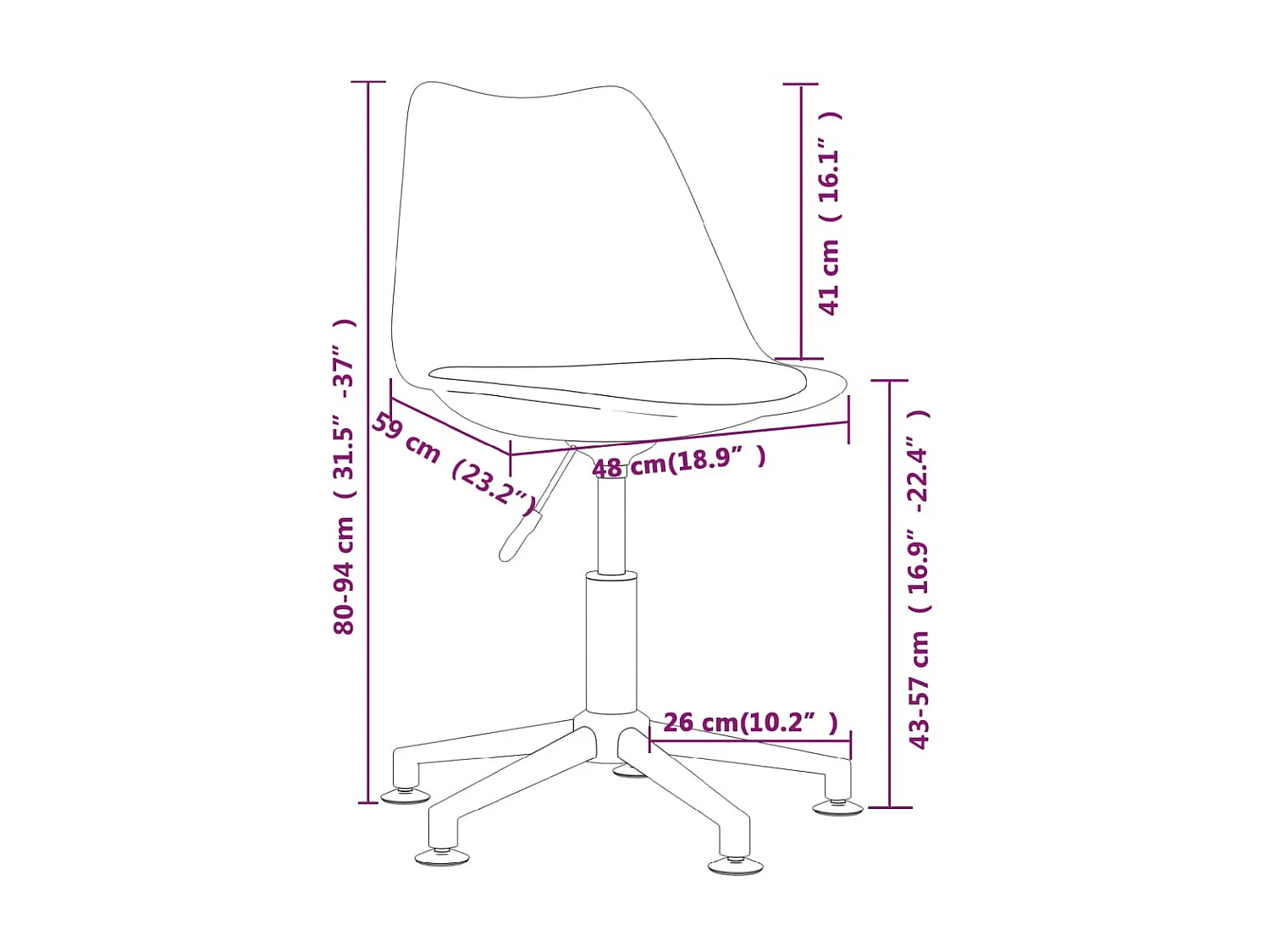 Chaises à manger pivotantes lot de 4 bleu tissu