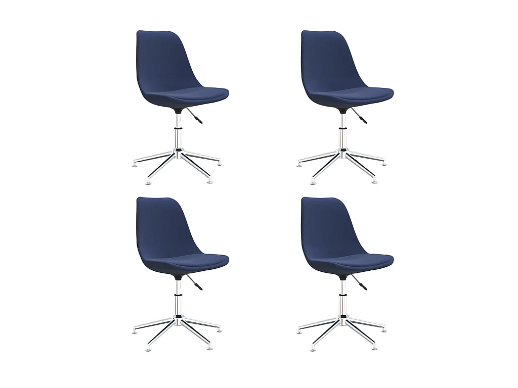 Draaibare eetkamerstoelen set van 4 blauwe stof