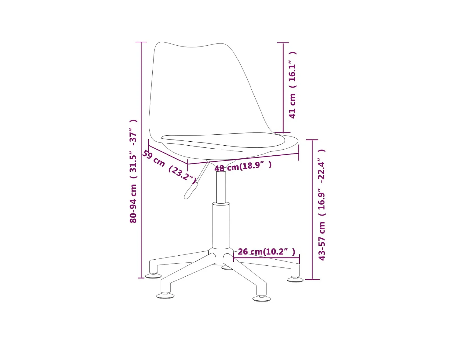 Draaibare eetkamerstoelen set van 4 blauwe stof