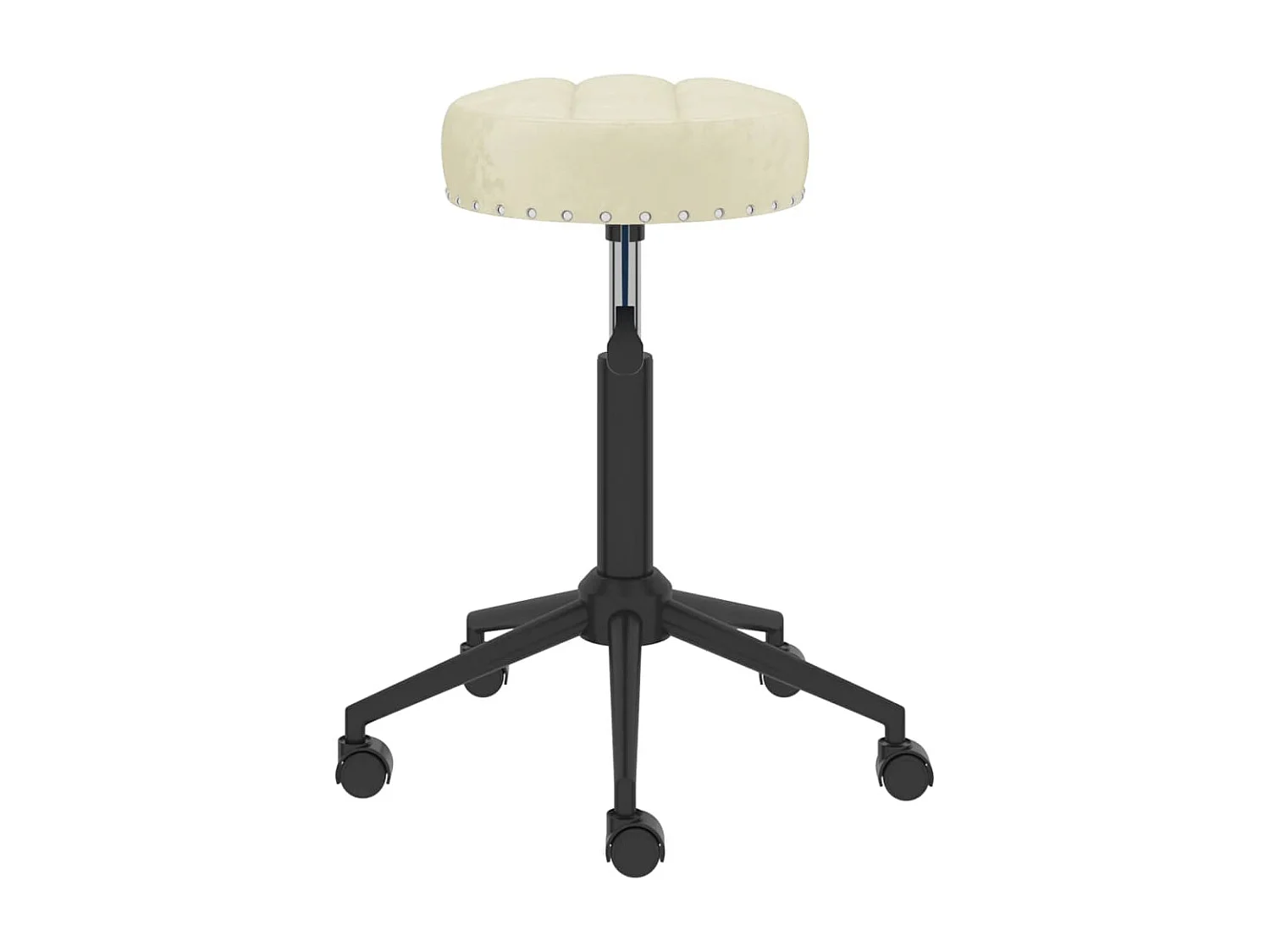 Chaises pivotantes à manger lot de 2 crème velours