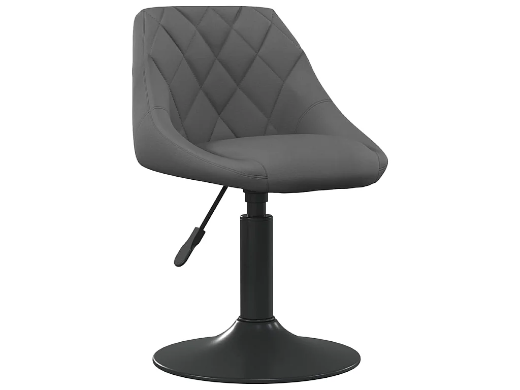 Chaises pivotantes à manger lot de 4 gris foncé velours