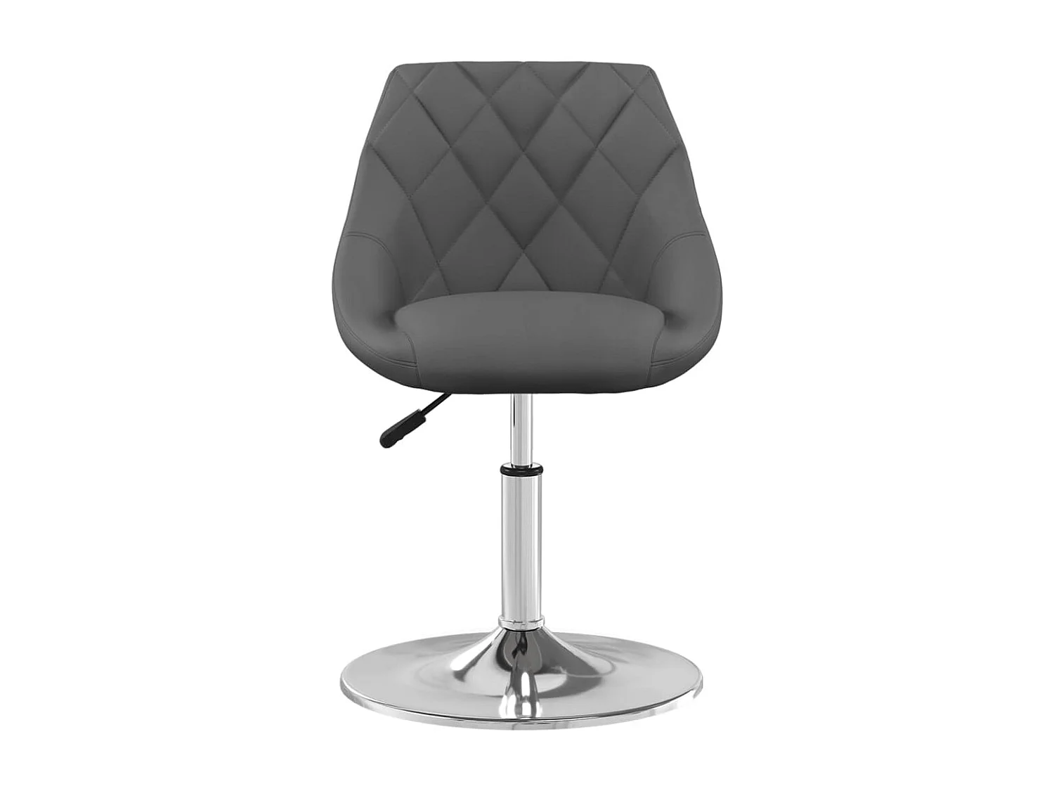 Chaises pivotantes à manger lot de 2 Gris foncé Velours